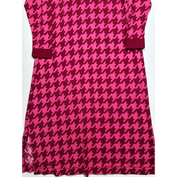 Comfort Code by CuddlDuds Brushed Ultra Knit Henley Lounger Dress Red Pink Sz 1X - Picture 7 of 10